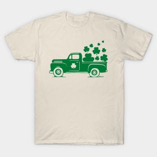 Irish Shamrock Old Truck St. Patrick's Day T-Shirt